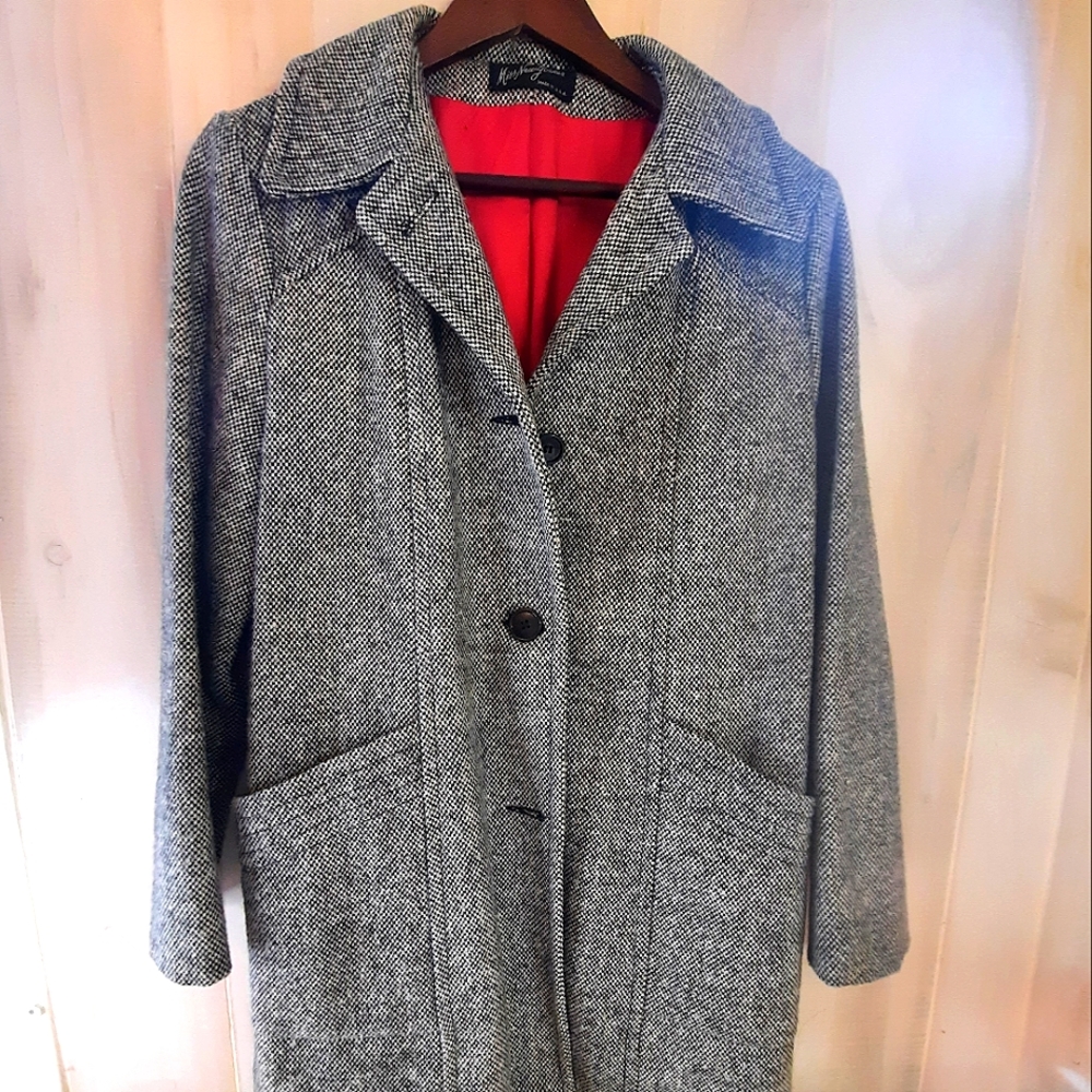 Vintage Miss New Yorker designer peacoat- sz. Large